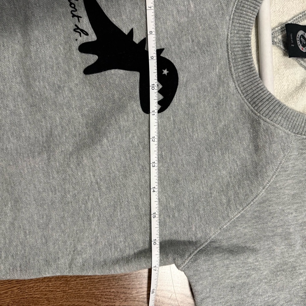 Agnes B. Sport b. Gray Dinosaur Graphic Crewneck - Picture 5 of 8
